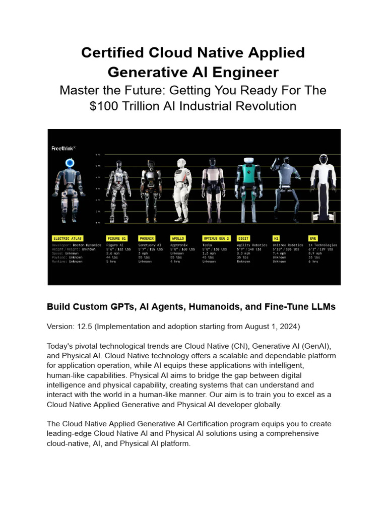 Cloud Native Generative AI Certification | PDF | Cloud Computing ...