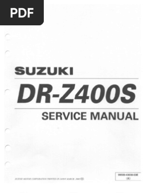 【チョコミント】SUZUKI DR-Z400S サービスマニュアル チョコミント】SUZUKI DR-Z400S サービスマニュアル チョコ