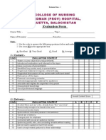 Presentation Evaluation Form