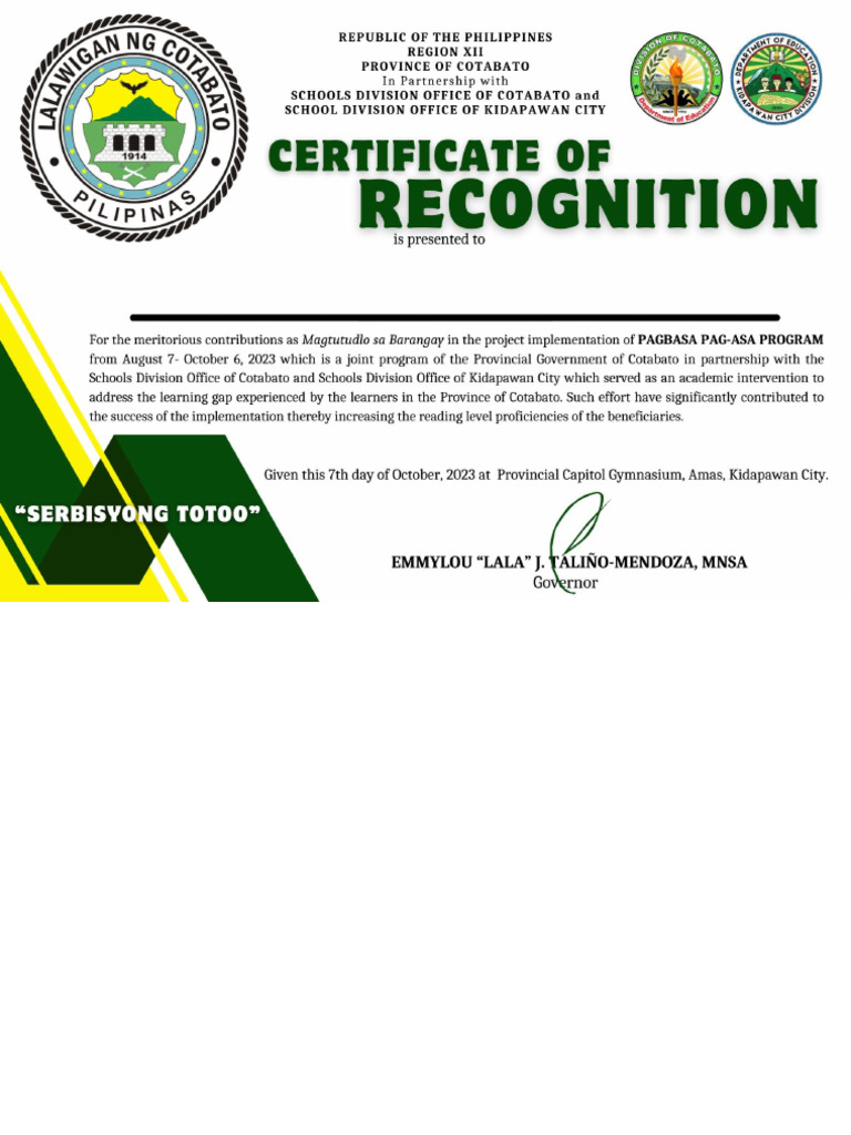 Certificate MSB 2023 | PDF