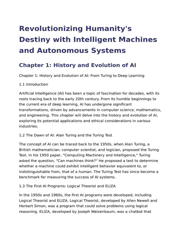 History and Evolution of AI Explained | PDF | Artificial Intelligence ...