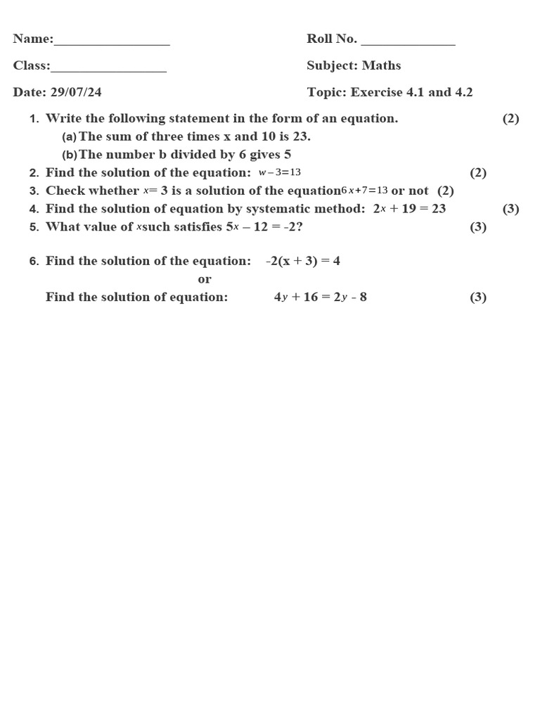 Test Class 7 29july | PDF | Teaching Methods & Materials | Science ...