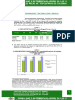 Formalidad e Informalidad Laboral en las 13 Principales Áreas Metropolitanas de Colombia