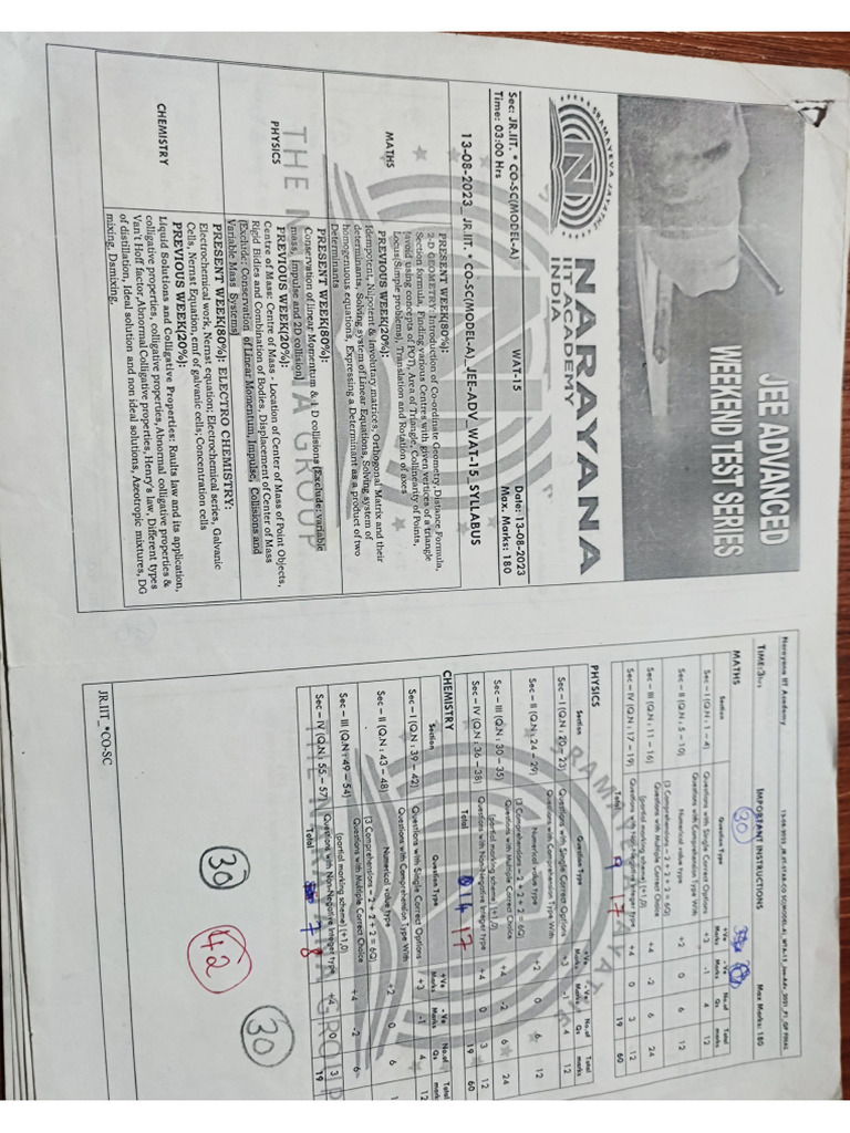 WAT 15 Maths and Physics | PDF