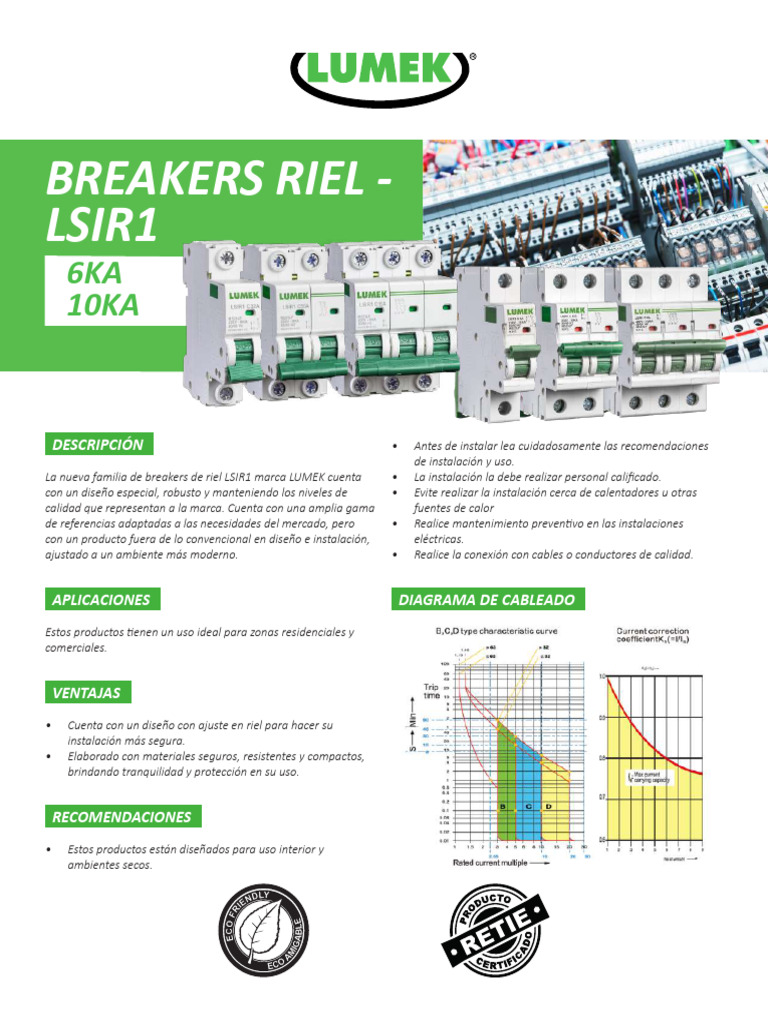 Breakers LSIR1 LUMEK: Diseño Moderno | PDF | Ingenieria Eléctrica ...