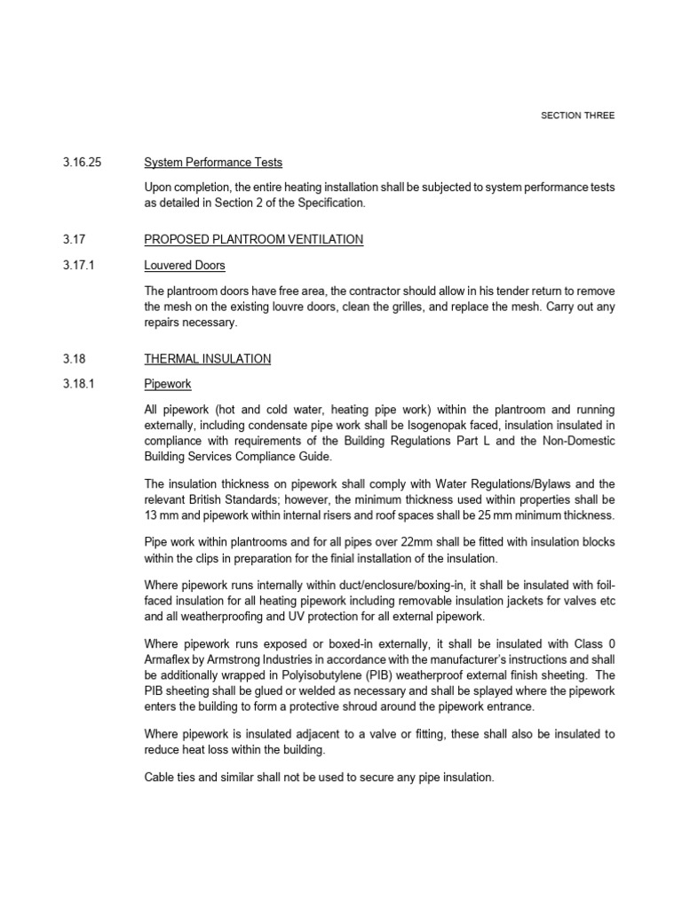 Plantroom Insulation and Ventilation Guidelines | PDF | Thermal ...