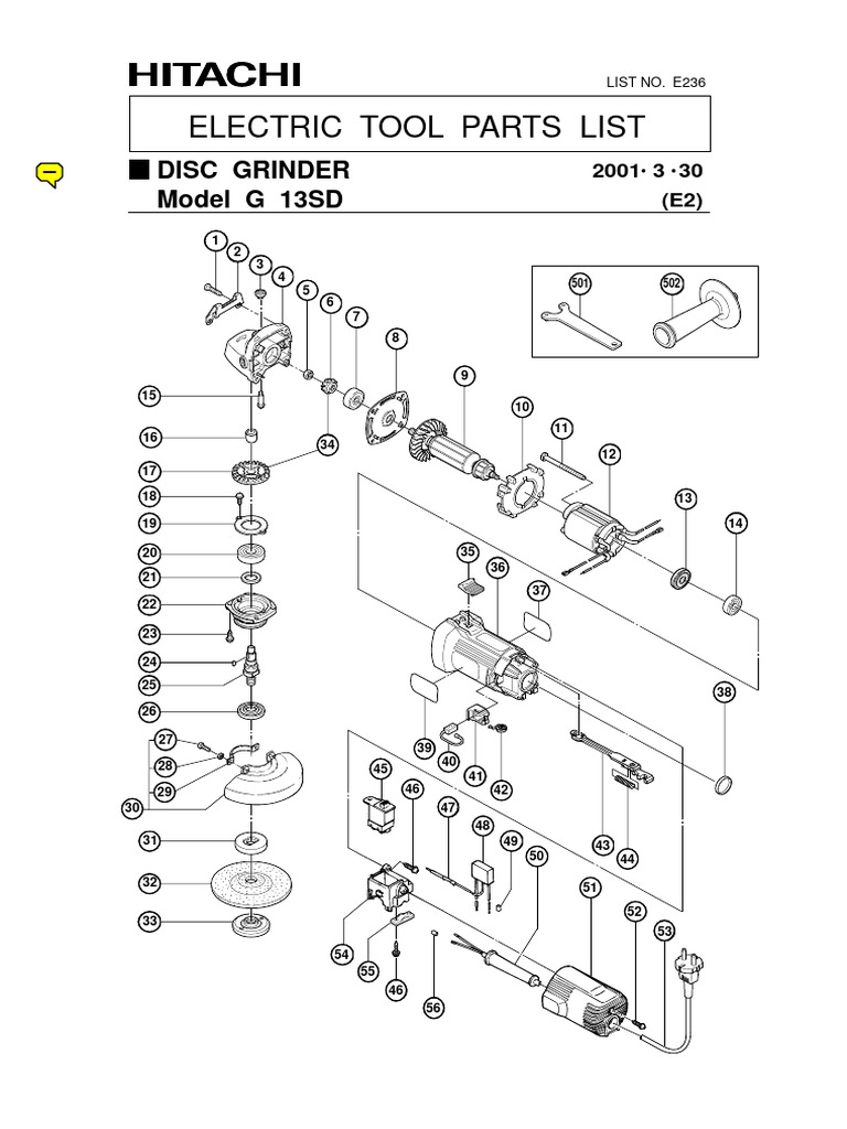 Winkelschleifer 125 Hitachi G13SD | PDF | Screw | Machines