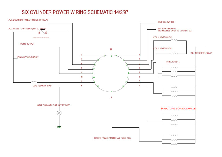 E6 Power Wiring | PDF | Fuel Injection | Engines