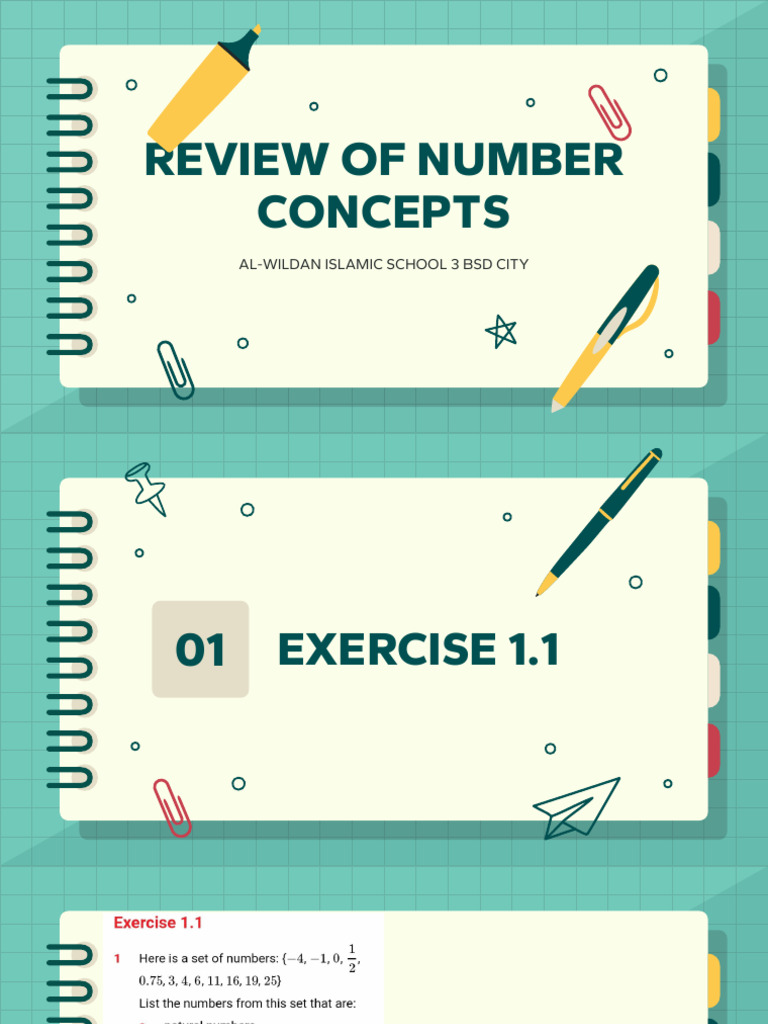 Number Concepts Review Exercises | PDF