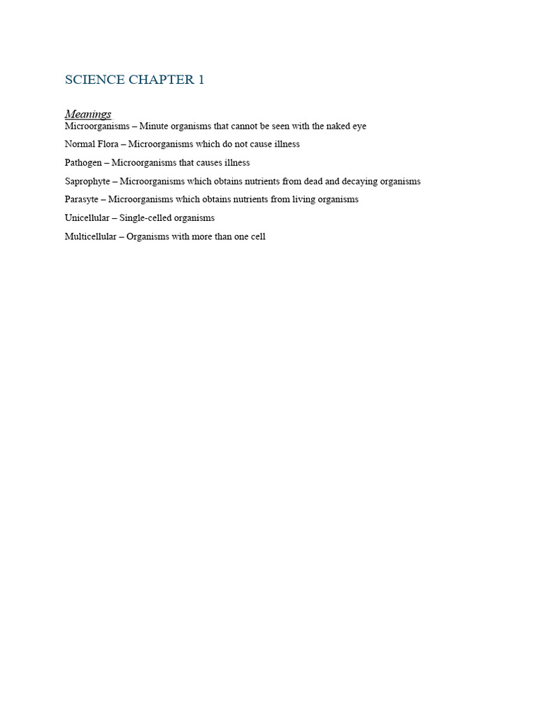 Microorganism Definitions and Types | PDF | Home & Garden | Wellness