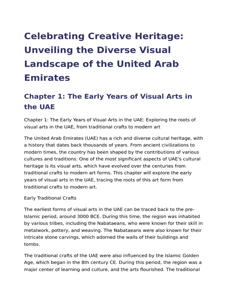 UAE Heritage in Visual Arts | PDF | United Arab Emirates | Calligraphy