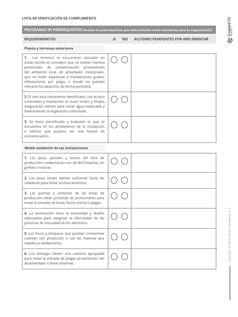 HACCP Checklist U3 | PDF | Agua | Contaminación