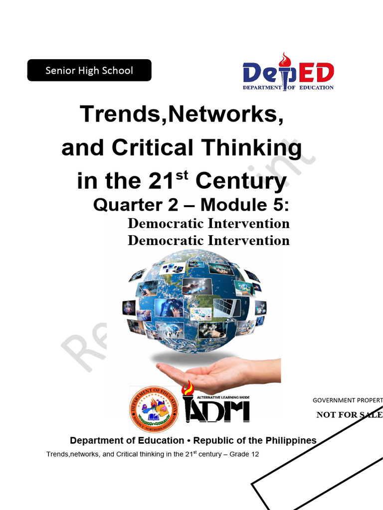 Trends, Network and Critical Thinking in The 21st Century11 - q2 - Mod5 ...