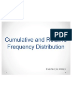 Cumulative and Relative Frequency Distribution