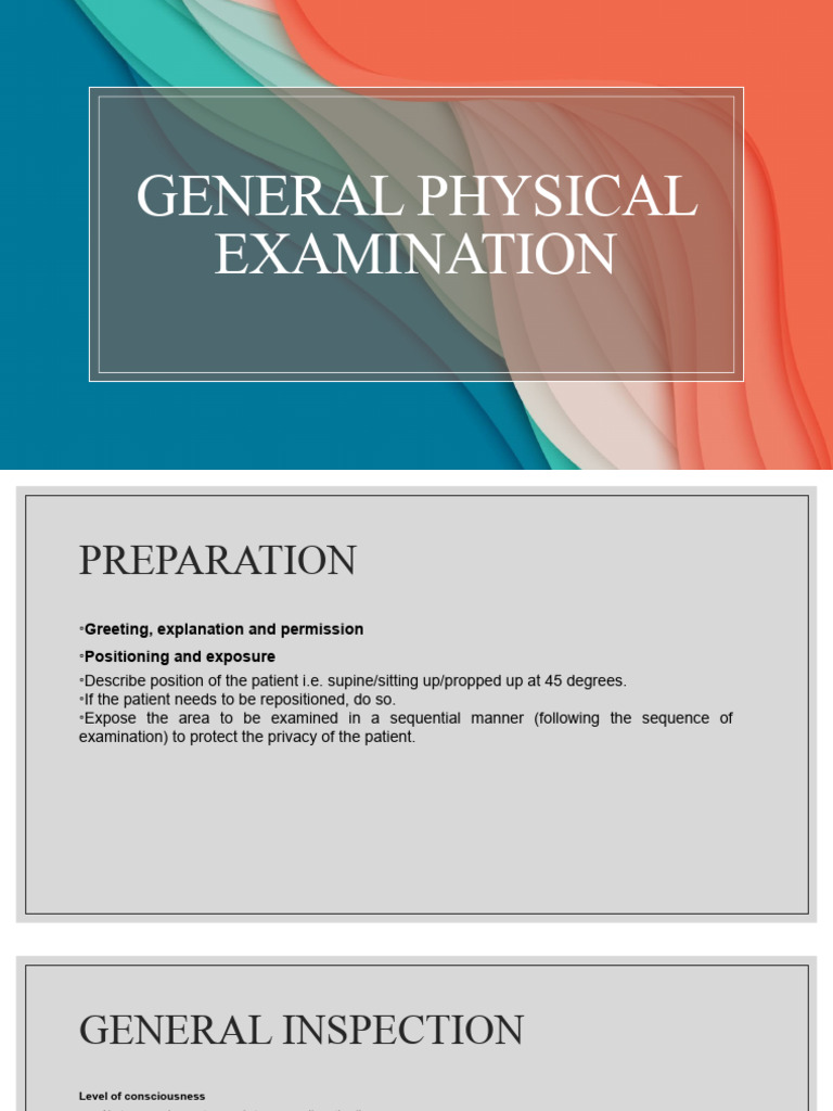 General Physical Examination | PDF | Edema | Vein