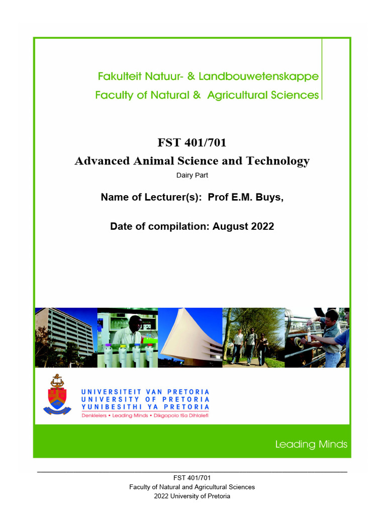 Advanced Dairy Science Module Overview | PDF | Information | Knowledge