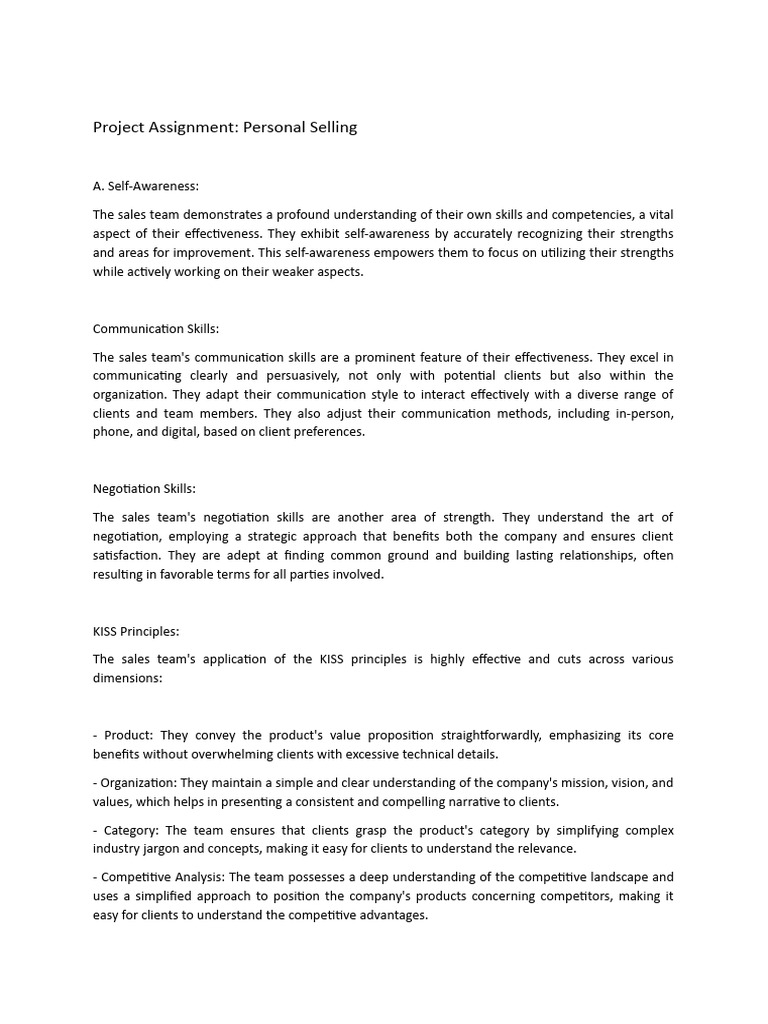 Effective Personal Selling Strategies | PDF | Sales | Pricing