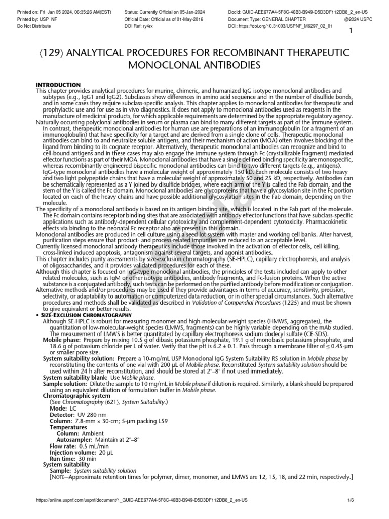 Monoclonal Antibody Analysis Guide | PDF | Antibody | Monoclonal Antibody