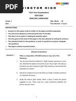 Grade V Math Exam Sample Paper | PDF | Mathematics