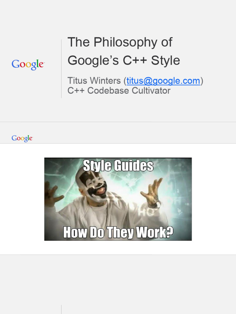 Google C++ Style Guide Insights | PDF | Parameter (Computer Programming ...