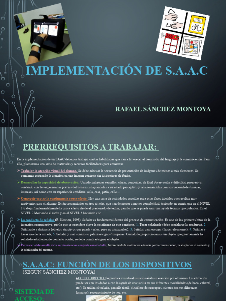 Implementación de SAAC en Educación | PDF | Comunicación | Comportamiento