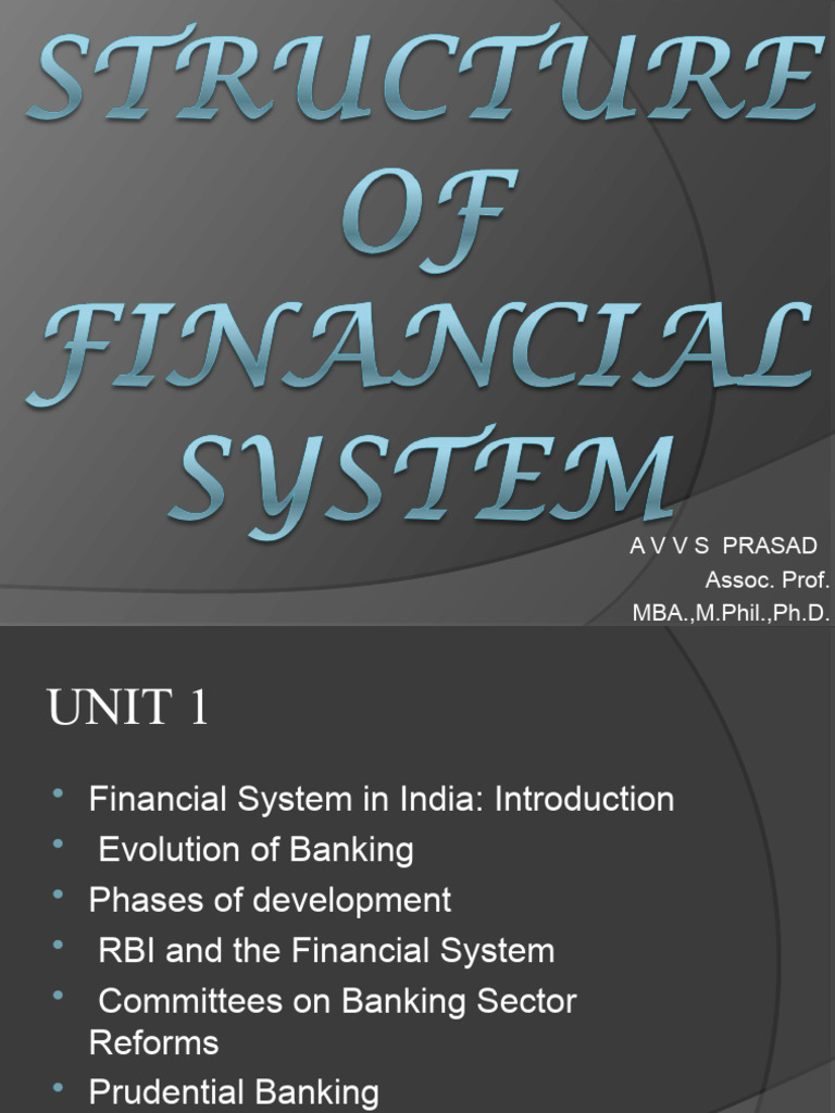 Overview of India's Financial System | PDF | Financial Markets | Economics