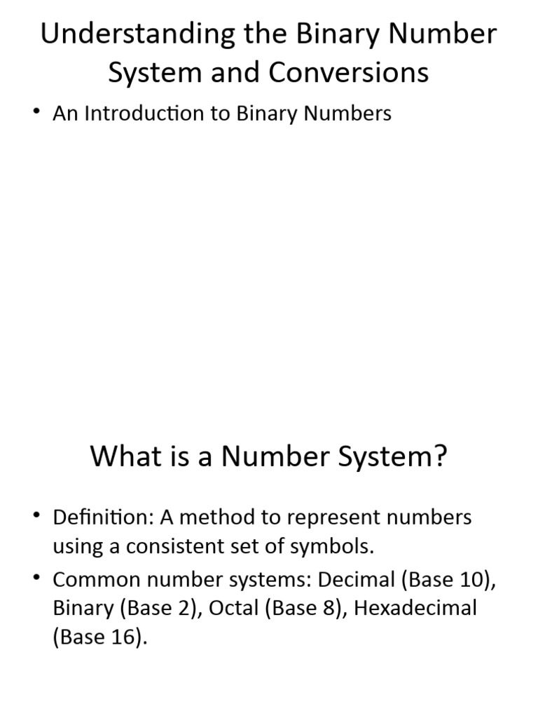 Binary Number System and Conversions | PDF | Teaching Methods & Materials