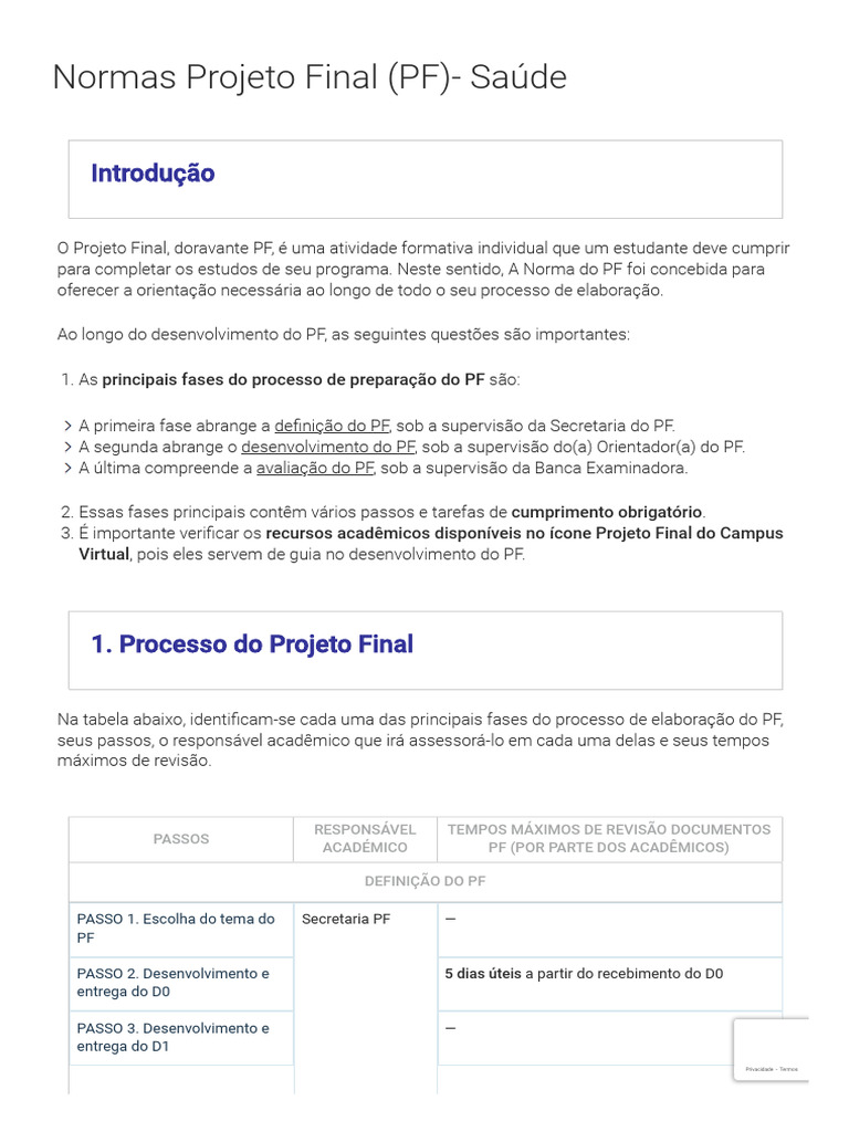 Guia Completo do Projeto Final (PF) | PDF | Science | Mestrado