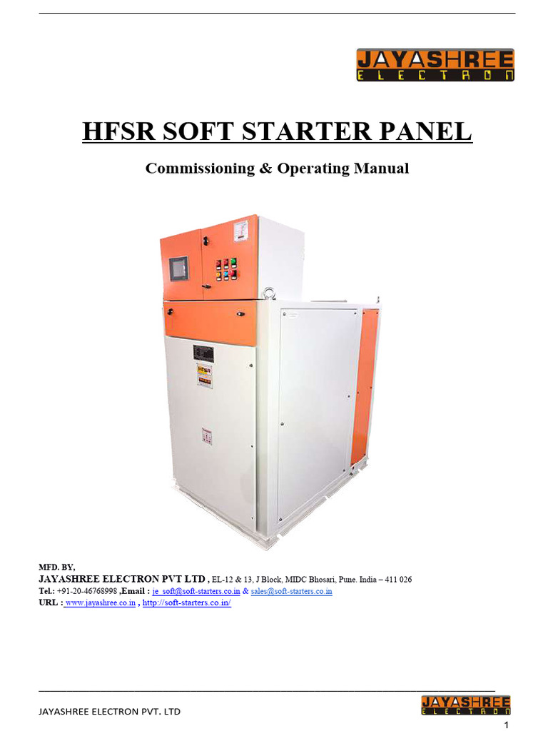 SOFT STARTER - USER MANUAL-07-11-2023 - Compressed | PDF | Programmable ...
