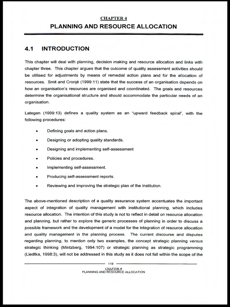 Planning and Resource Allocation Strategies | PDF | Strategic Planning ...