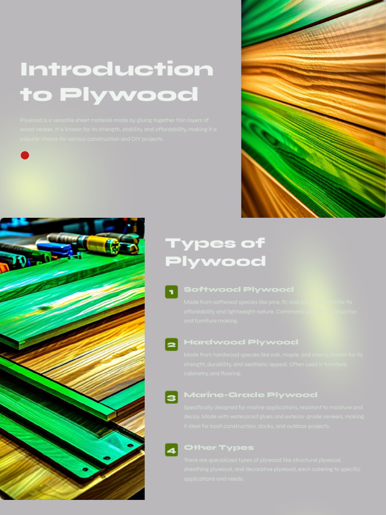 Introduction To Plywood | PDF | Plywood | Wood