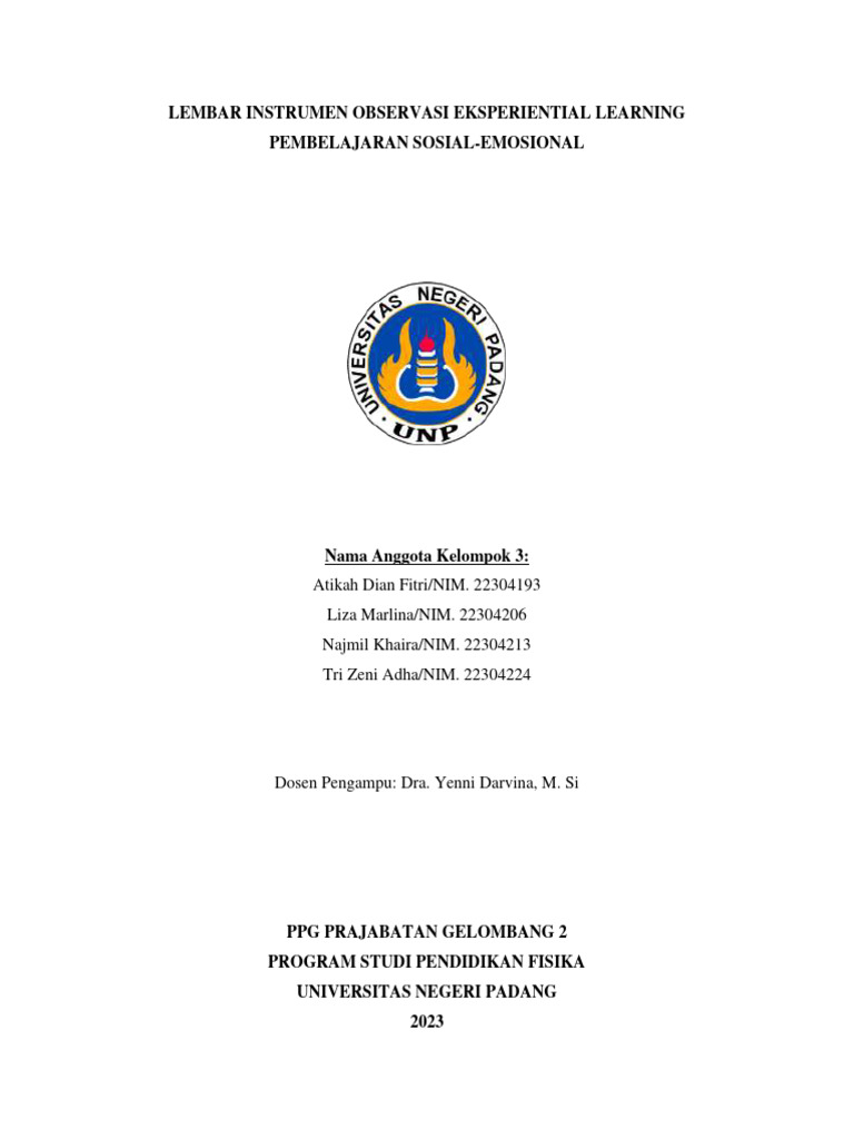 Instrumen Observasi EL-SMAN 13 | PDF