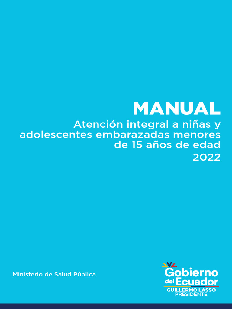 Fin Manual Atencion Integral A Ninas y Adolescentes Embarazadas Menores ...