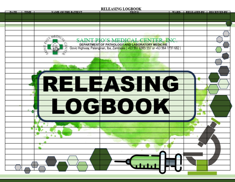 Releasing Logbook for Pathology | PDF