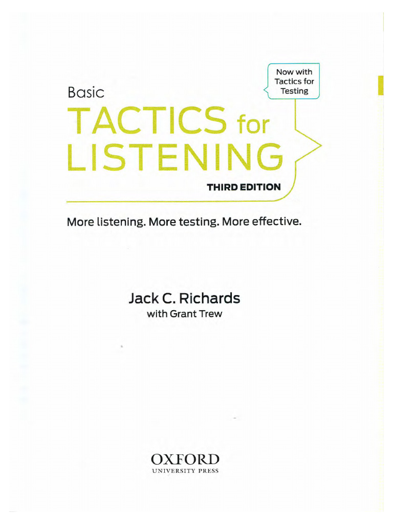 Tactics For Listening Basic | PDF