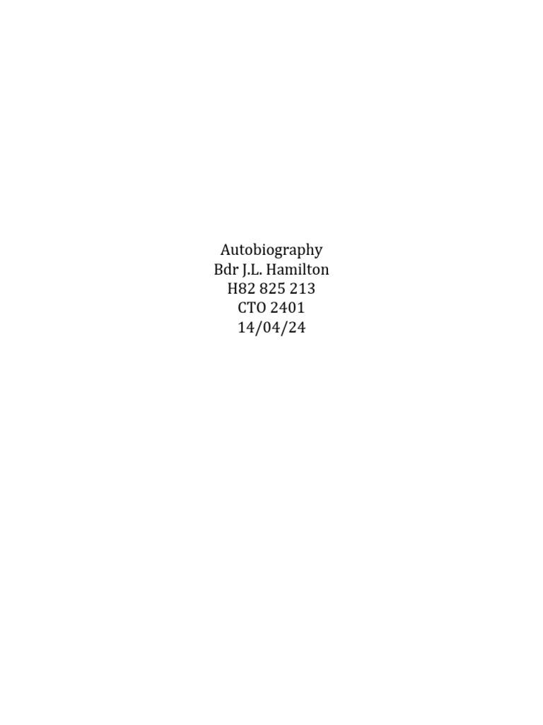 Bdr J.L. Hamilton's Military Autobiography | PDF | Artillery | Regiment