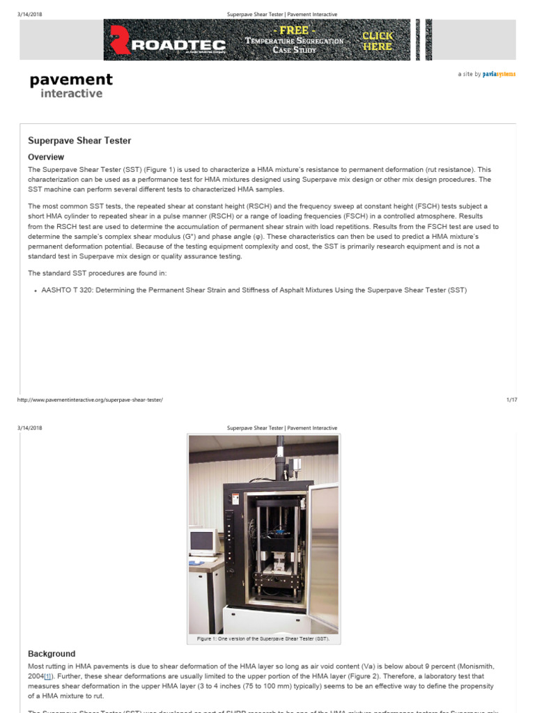 Superpave Shear Tester - Pavement Interactive | PDF | Young's Modulus ...