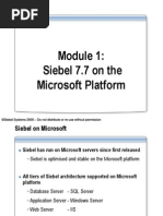 Siebel Architectureonthe MSPlatform