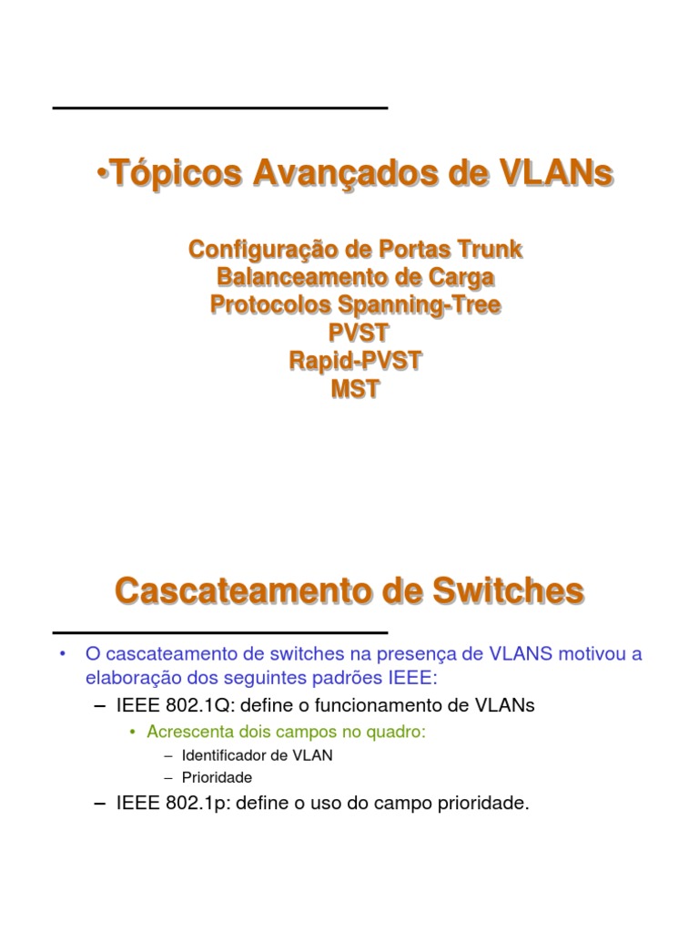 Configuração Avançada de VLANs Cisco | PDF | Ethernet | Rede de ...