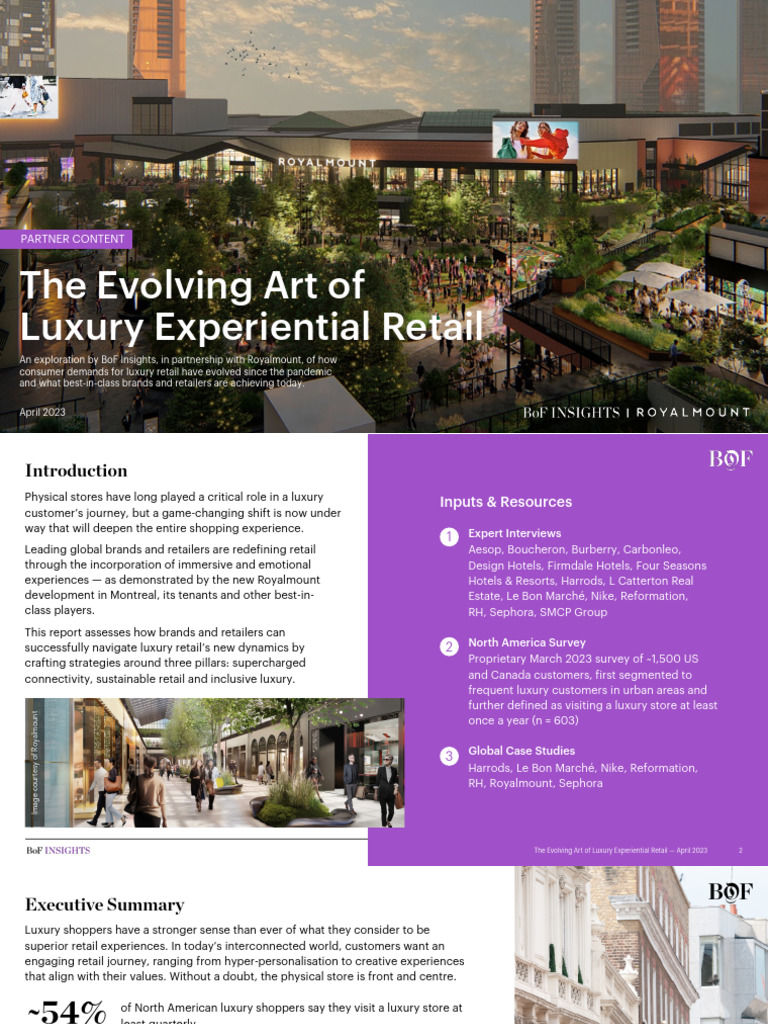 Insights The Evolving Art of Luxury Experiential Retail PDF Retail