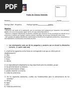 PRUEBA DE Seres Vivos