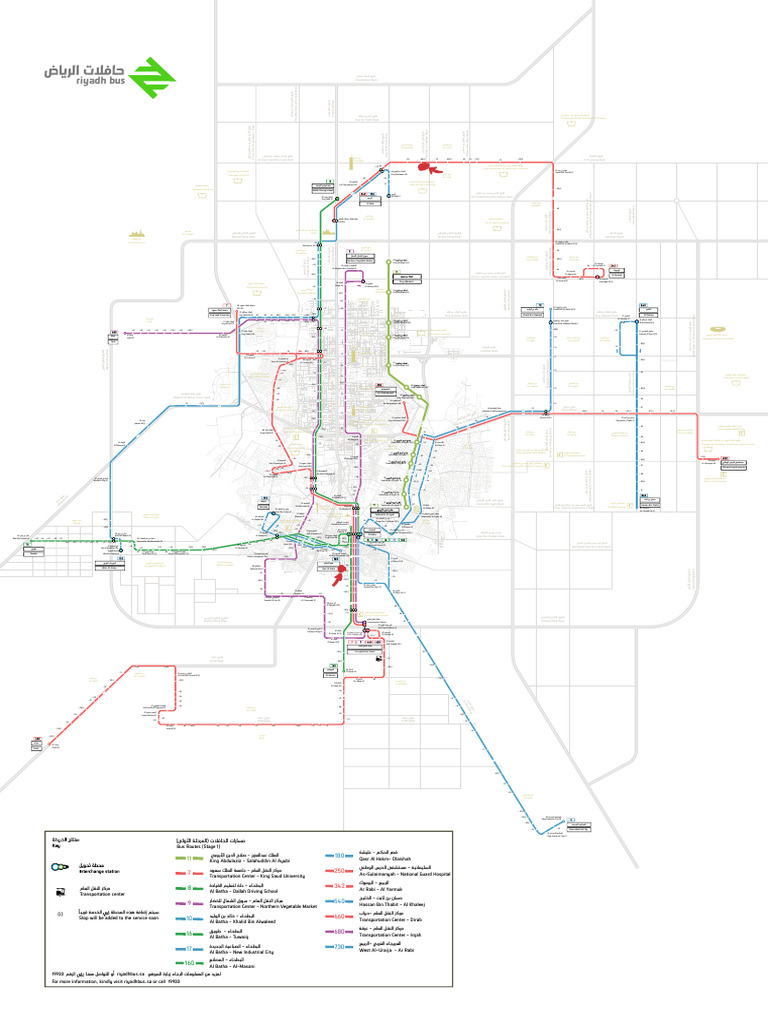 Riyadh City Bus Routes Overview | PDF | Saudi Arabia | House Of Saud