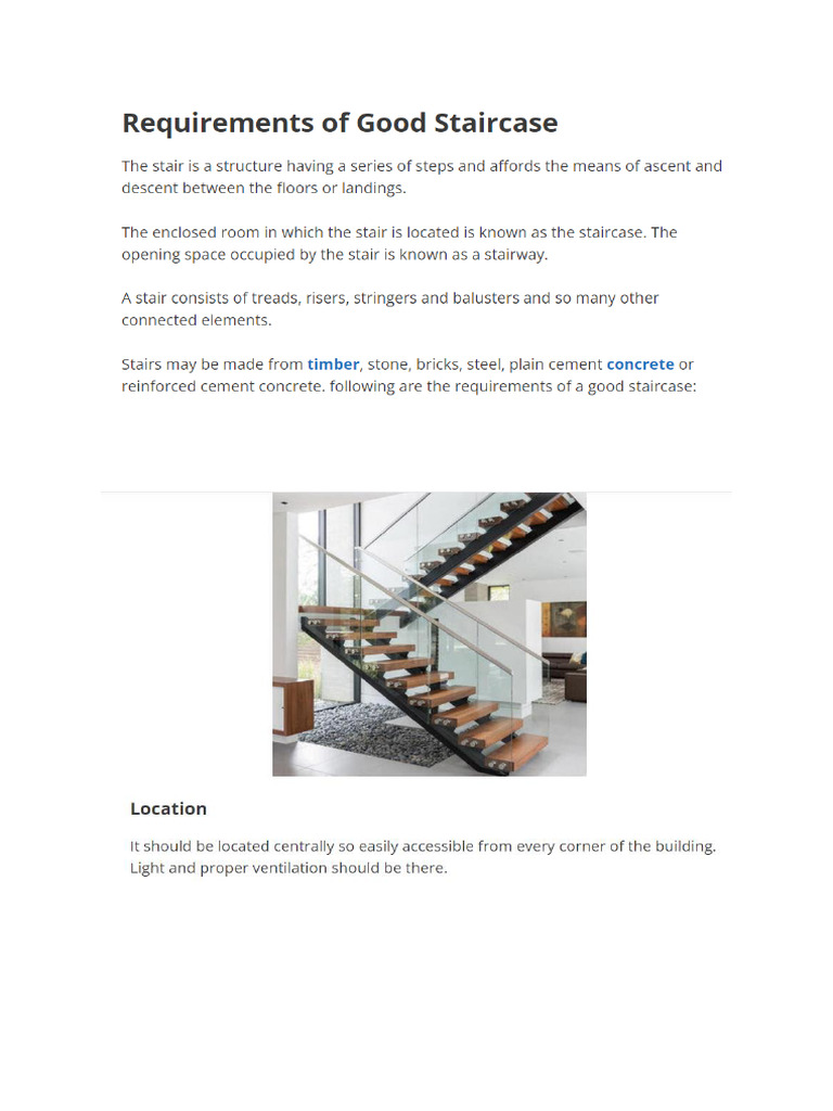 Good Staircase Characteristics | PDF