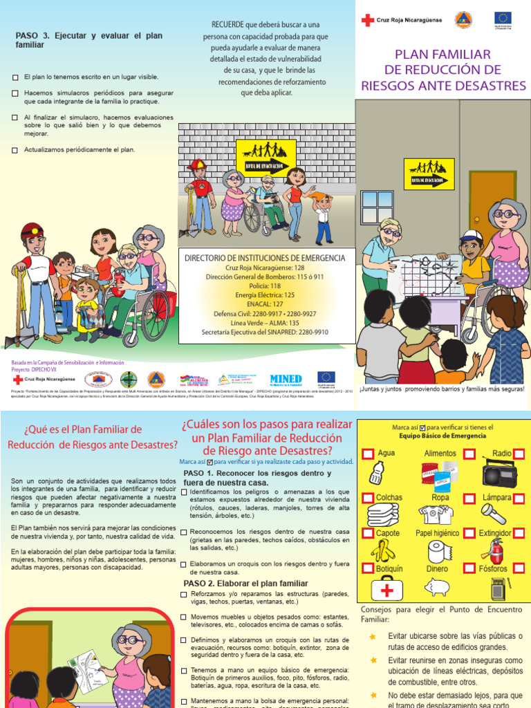 Plan Familiar de Reducción de Riesgos | PDF | Defensa Civil