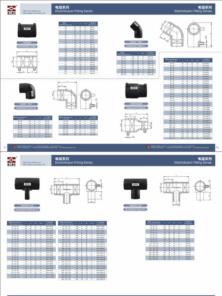 Ficha Tecnica Accesorios HDPE Fittex | PDF