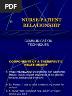 Nurse-Patient Relationship: Communication Techniques