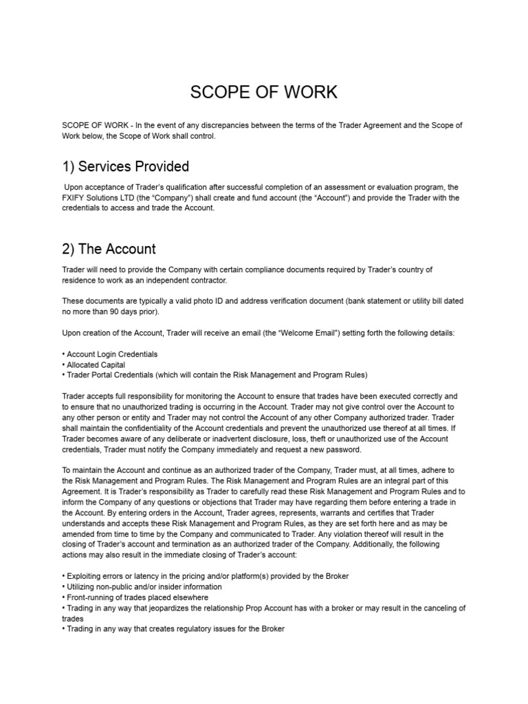 Scope of work pdf credential risk management