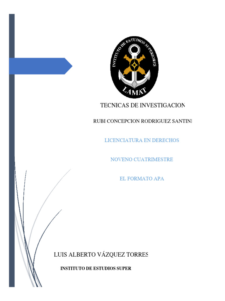 Luis Vazquez - Formato Apa - Rubi Santini | PDF | Estilo apa | Sicología
