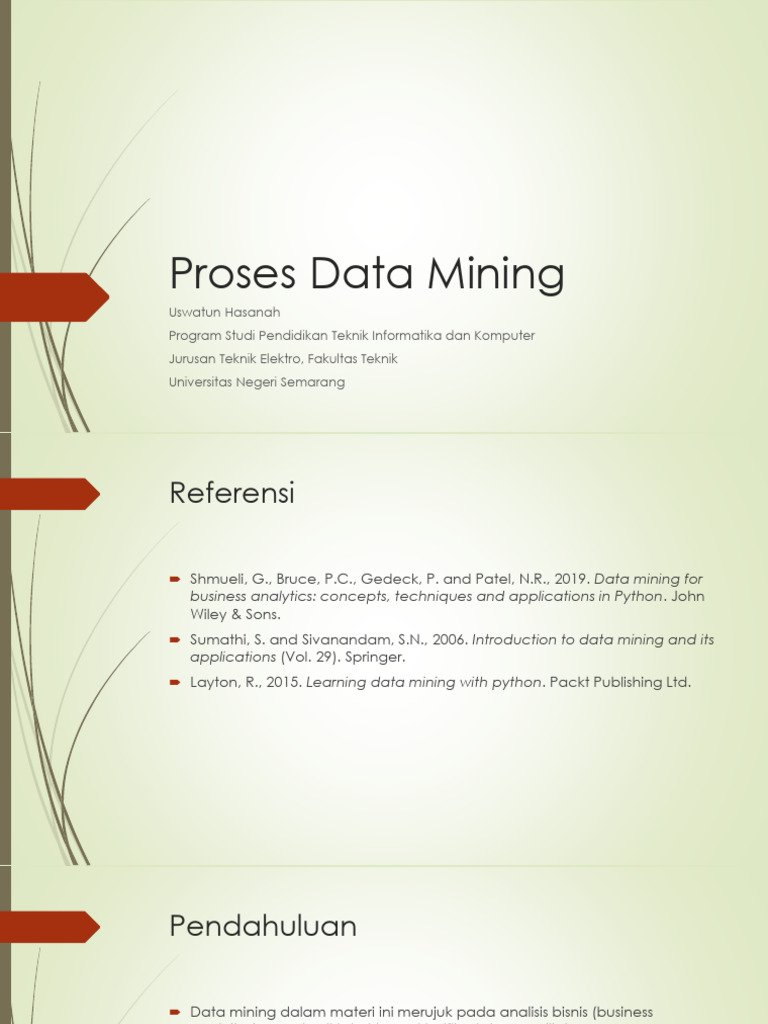 Proses dan Teknik Data Mining | PDF | Karier & Perkembangan