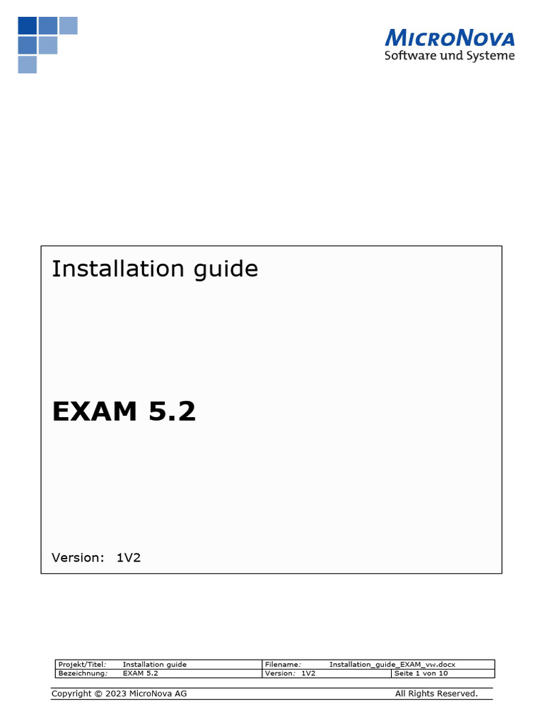 Installation Guide EXAM VW | PDF | Command Line Interface | Operating ...